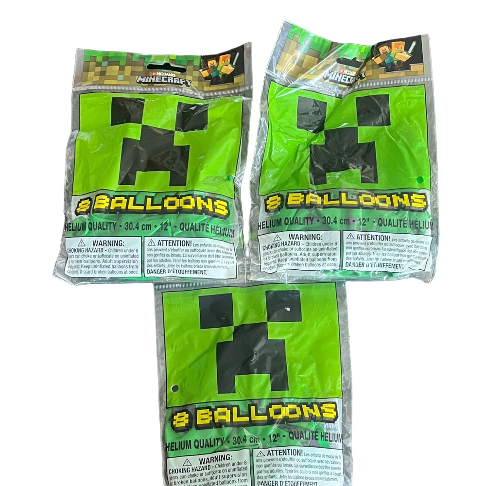 24 12” Minecraft Creeper Balloons